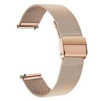 0,6 mm Milanese tinklelio nerūdijančio plieno apyrankės storis Riešinė 16 mm 18 mm 20 mm 22 mm Metalinės apyrankės Samsung Galaxy Watch 7/6/5/4 18MM rožinio aukso spalvos