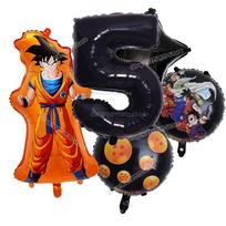 Animation Son Goku Kids Celebration Decoration Dragons Sphere Number Balloons Kit Boy Girl Party Favor Animation Design Baby Shower Celebration Decor black