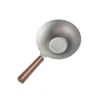 Fine Mesh Tea Strainer Titanium Tea Infusers Kung Fu Tea Accessories Tea Filter  Tea Enthusiast Wooden handle gray