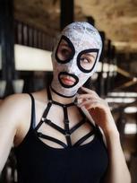 Nėrinėta skylutė Viso veido kaukė Gotikinė Seksuali Helovino kostiumas Karnavalo Kaukės šventė Išleistuvės Tampri gobtuvo tinklinė Unisex Cosplay kaukė
