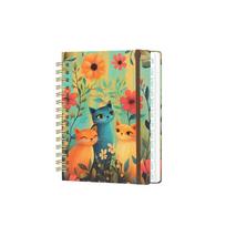 A5 2027 Schedule Book Floral Pattern Daily Planner Book Portable Calendar Book  Office Supplies 6 beige