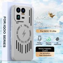 Ultra-thin Heat Dissipation Magnetic Case For iQOO 15 Ultra Wireless Charging Metallic Paint Hard PC Back Cover For iQOO 15Ultra vivo iQOO 15Ultra juoda