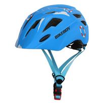 Children Bike Helmets Cartoon Skating Child Cycling Safety Cap Riding Kids Bicycle Helmets with Tail mėlyna