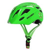 Children Bike Helmets Cartoon Skating Child Cycling Safety Cap Riding Kids Bicycle Helmets with Tail žalia