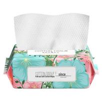 Multipurpose Disposable Cotton Face Wipes: Thick, Soft, Wet & Dry Use, Makeup Removal Towels 15x20 cm (30 sheets) white