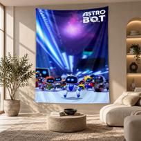 Dekoratyvinis gobelenas, Astro Bot spausdinamas sienos menas, Lengvas sieninis kabinamas elementas miegamojo fonui 180cmx200cm