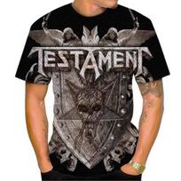 Vasaros Nauja Mada Amerikos Heavy Metal Grupė Testament Vyriški 3D Spaudos Marškinėliai Unisex Hip Hop Laisvalaikio Marškinėliai Cools Rock Street L gray