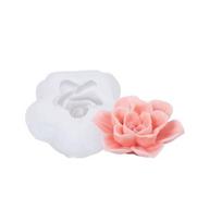 Silicone Candle Mould 3D Blooming Flower Cake Fondant Chocolate Mold Epoxy Casting Resin Moulds Baking Tool Mould white