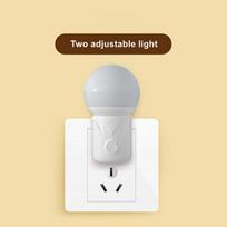 LED kištukinis naktinis šviestuvas, 2 spalvų, kūdikių maitinimui, miego šviesa akims, miegamojo rozetės šviestuvai, energiją taupantis EU balta