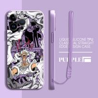 Phone Case for Apple iPhone 14 Pro 13 15 11 15Plus 12 16 7 8 XS XR 16Pro Max Soft Cover O-One Piece Luffy 5 Gear iPhone 15 Pro Max