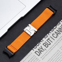 Elastic Nylon Band for Samsung Galaxy Watch 7 6 5 4 40mm 44mm/5 Pro 45mm Parachute Buckle Bracelet Galaxy Watch 6 4Classic Strap for galaxy 7 FE orange