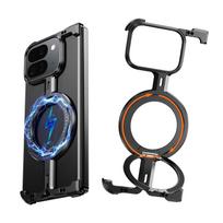 Oatsbasf Metal Frameless for Google Pixel 9/9Pro/9Pro XL/9 Pro Fold Phone Case w/Magnetic Kickstand Protective Slim Cover Bumper For Google Pixel 9 Pro juoda