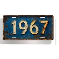 Metalinis ženklas Aliuminio numerio ženklas Žyma Poliruotas metalas Priekinė automobilio plokštelė Atspari blukimui Lengvai montuojamas Tinka automobiliams BaruiD Plokščias 15x30cm(5.9x7.8inch)
