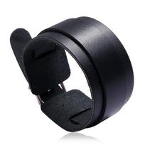 Kotik  New Fashion Genuine Leather Wide Cuff Bangles Punk Vintage Three Layers Wide Black Brown Men Jewelry Bracelets black