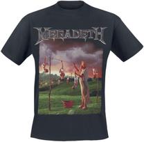 Rip Nuclear Logo Megadeth 3D spausdinti marškinėliai Retro Metal Rock grupės raštas Viršutinė dalis Vasaros mada Atsitiktinis trumpomis rankovėmis Gatvės apranga L gray