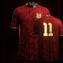 Egipto Karalius M.Salah #11 2026-27 Naujas Atvykimas Kanadietiško Stiliaus Raudoni Futbolo Marškinėliai 3D Spausdinti Marškinėliai Unisex Atsitiktiniai Rinkinys Suaugęs Vaikas XS brown