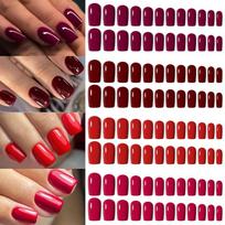 96pcs French False Nails Matte Press on Nails Manicure Fake Nials  DIY M08 brown