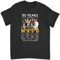 50 Years 1972 2022 Mash Thank You For The Memories Signatures T-shirt AQBV XXXXL gray