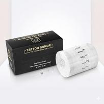 Tattoo Armor – Ultra-Thin Self-Adhesive Breathable Tattoo Bandage | Flexible, Water-Resistant Tattoo Cover, Strong Hold (1M) 8CMx1M Pack of 1 black