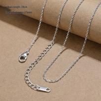 Pure 999 Silver Thin Necklace Chain for Men & Women - 925 Silver Clavicle Chain (No Pendant) No Specification gray