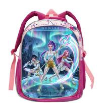 Vaikų Kpop Demono Medžiotojo Vienas Kostiumas Mergaitėms Rožinis/Raudonas 12-inch Pink Bag