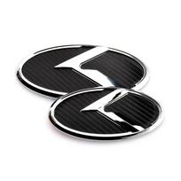 2pcs x 3D K Logo Front Grill Emblem Rear Trunk Badge Car Sticker Decal for Kia K5 2011-2013 Optima Forte 2009-2014 vsfaw3