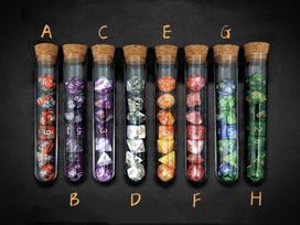 7Pcs/Set DND Mythology Polyhedral D&D COC Dice Set RPG Fantasy Potion Flask | Dungeons and Dragons Dice Set for Table Games gray