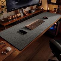 Non-Slip Office Desk Pad Wear Resistant Desktop Protection Mat Computer Desk Mat  Writing Desk 40x100cm-dark grey brown