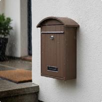 Metalinė pašto dėžutė Tvirtas lauko pašto dėžutė Sieninė Sand Texture Brown