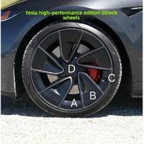 Tinka Tesla ratlankio dangteliui 20 colių Model 3 Highland Performance ratlankio dangteliui T-logo A 1pcs