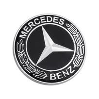 1 vnt. 57 mm automobilio priekinio variklio dangčio emblema Ženklelis Variklio dangtis Automobilio priedai Mercedes Benz W204 W124 X253 W166 W212 W220 W205 GLA CLA AMG juoda