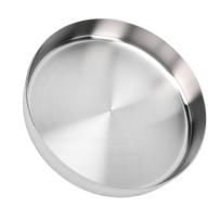 Stainless Steel Frying Pan Hammered Design Multifunctional Cooking Pan for Home Kitchen Fish Egg Steak 9.45in Outer Diameter gray
