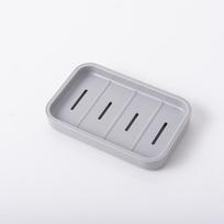 Trendy Unisex Bathroom Dish Plate Case Home Shower New Holder Plastic Travel Soap Box Dispenser Soap Rack Soap Box Hiking Container pilka spalva