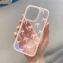 Madingas raudonai rožinis lankelio dėklas telefonui iPhone 15 16 Pro Max Plus 16E 14 13 12 11 Pro Max XR X XS Max 7 8 Plus SE Skaidrus dangtelis For iPhone16 Pro Max