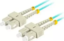Fiber optic patchcord MM SC/UPC-SC/UPC DUPLEX LSZH 3.0mm 2m aqua