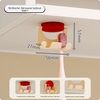 Wall-Mounted Automatic Toothpaste Dispenser & Holder white