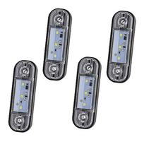 X-STYLE LED Šoninis Posūkio Signalas 24V Baltas Sunkvežimio Šoninis Posūkio Žibintas Automobilio Plotį Žymintis Žibintas Oval 3LED (12V-24V) balta