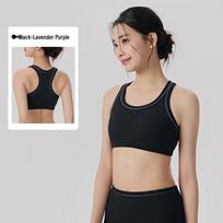 Women's Ribbed Color Block Yoga & Pilates Two-Piece Set S beige