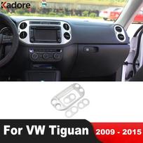 For Volkswagen vw Tiguan 2009-2015 Matte Car Center Navigation Panel Air Condition Vent Outlet Cover Trim Interior Accessories black