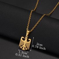 Anniyo Vokietijos erelio pakabukas Karoliai Nerūdijančio plieno Vokietijos papuošalai Moterims Mergaitėms Dovana Mamai ir Dukrai #508062 50cm OR 19.7 Inches black