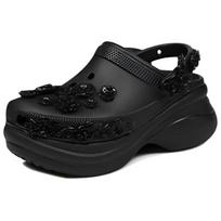 Crocs Bae Skaidrūs Gėlių Mediniai Klumpės Moteriški Juodi 213120-001 39-40 black