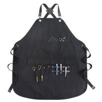 Waterproof Stain-Resistant Barber Apron with Custom Logo for Hair Salon Work black