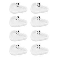3/6/8Pcs Replacement Covers For H20 S302 Steam Cleaner Replacement Cover Steam Cleaner Microfiber Cloth Mops Cloth white