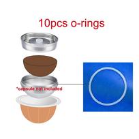 5/10pcs Silicone O-ring Replacement Rubber Seals For Vertuoline Stainless Steel Reusable Coffee Capsule gray