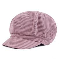 Beret Women Newsboy Cap Vintage Beret Painter Hat Winter Hats For Women Men Octagonal Caps Female Bone Solid Color Casual 56-58cm tamsiai rausva spalva
