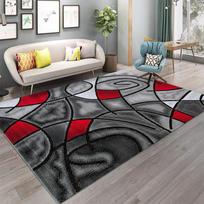 Plaunami žali neutralūs geometriniai kilimai Modernus abstraktus minkštas didelis kilimas svetainei, prieškambariui, miegamajam, sodybos stiliaus Neslystantis 40x60cm gray