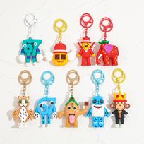 9Pcs/Set 6cm STEAL A BRAINROT Blue No. 67 Keychain Cute House Game Surrounding PVC Keyrings Bag Pendant Accessories Fans Gifts red
