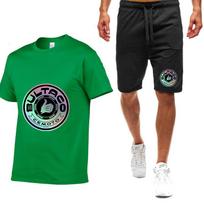 Bultaco Cemoto motorcycle Printed Summer Cool Men Casual T-shirt Set Retro Street Sports XL black