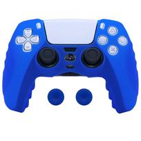 Protective PS5 Cover Soft Silicone Gamepad Case Anti-Slip Analog Thumbsticks for Sony Playstation 5 Game Controller Accessories Only  Cover& Thumbsticks skaidrios baltos spalvos