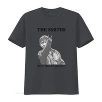 The Smiths T Shirt For Unisex Never Had No One Ever Morrissey Print Black Vintage Casual Round Neck Music Fan Apparel 4XL gray